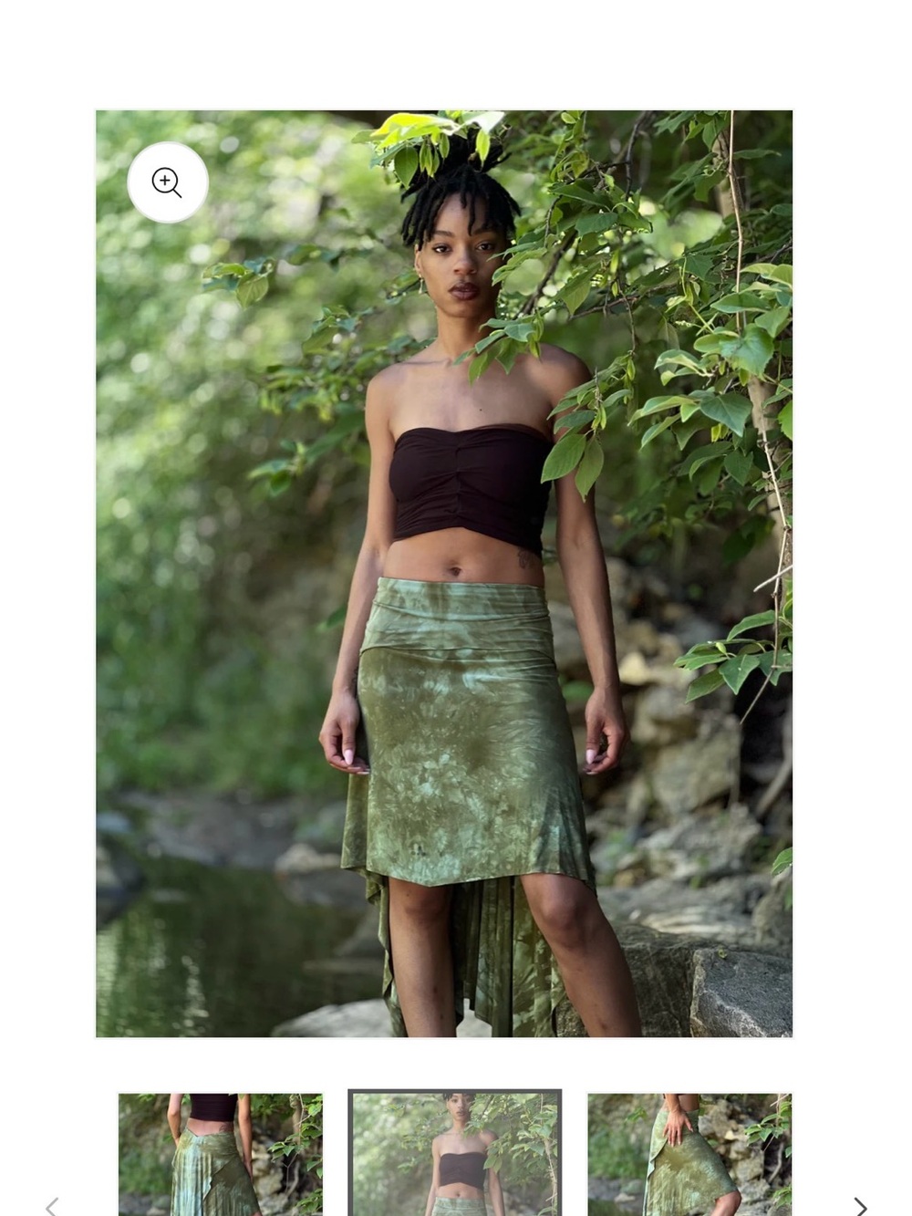 Royal Peasantry Athena bamboo hippie green skirt XS/S NWT